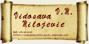 Vidosava Milojević vizit kartica
